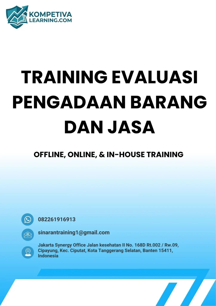 pelatihan EVALUASI PENGADAAN BARANG DAN JASA di jogja