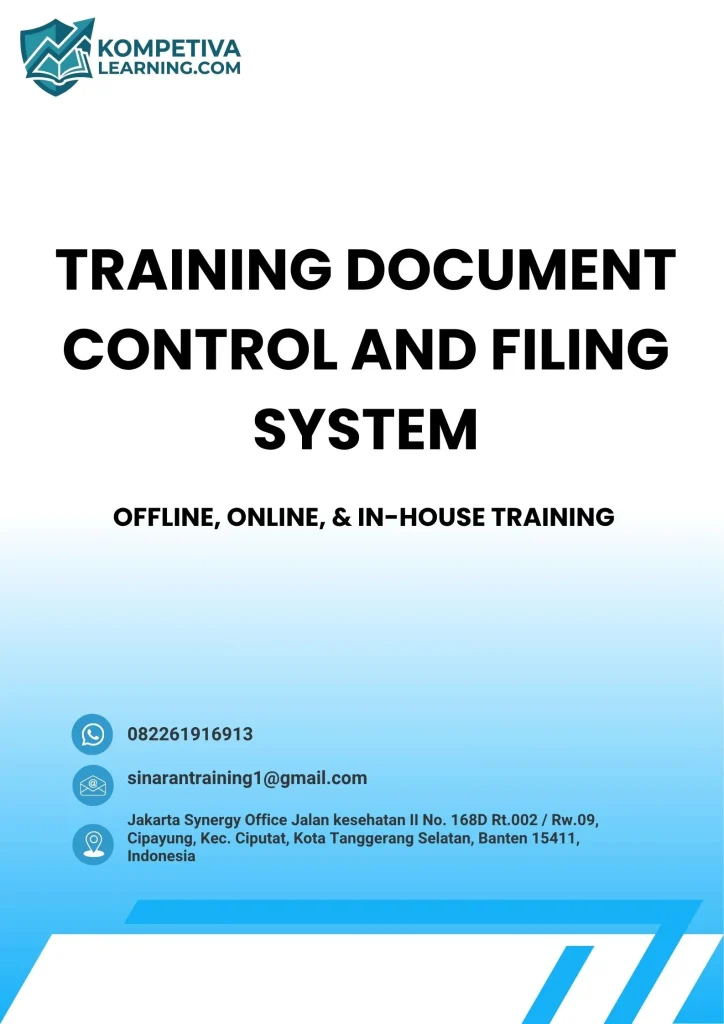 TRAINING DOCUMENT CONTROL AND FILING SYSTEM pelatihan DOCUMENT CONTROL AND FILING SYSTEM di jogja